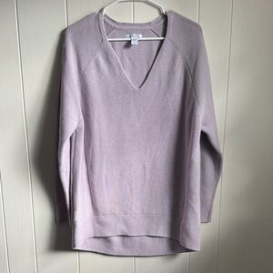Athleta Hanover Light Purple V-Neck Sweater